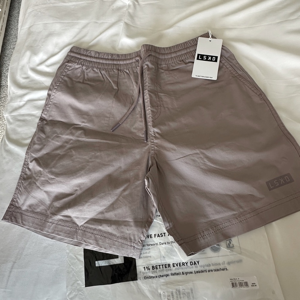 LSKD Daily Shorts Men’s Small Grey Purple